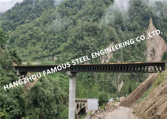 中国 200タイプ倍の車線の鋼鉄ベイリー橋電流を通された構造50トンの積載量の サプライヤー