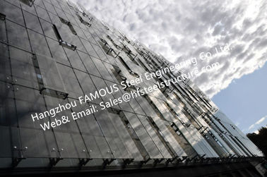 中国 二重皮によって艶をかけられるカーテン・ウォールが付いている二重ガラス壁の換気されたFaçadeのオフィス ビル サプライヤー