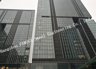 中国 ビジネス モールのための多階の鋼鉄建物を囲む二重ガラスをはめられた層のガラス正面のカーテン サプライヤー