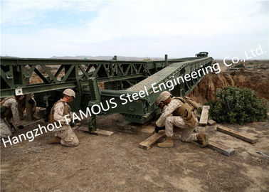 中国 容易な設置一時的な鉄骨構造のベイリー橋の軍隊の適用 サプライヤー