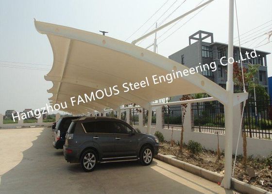 中国 防水鋼鉄PVDF PTFEの抗張膜の構造車の駐車小屋 サプライヤー