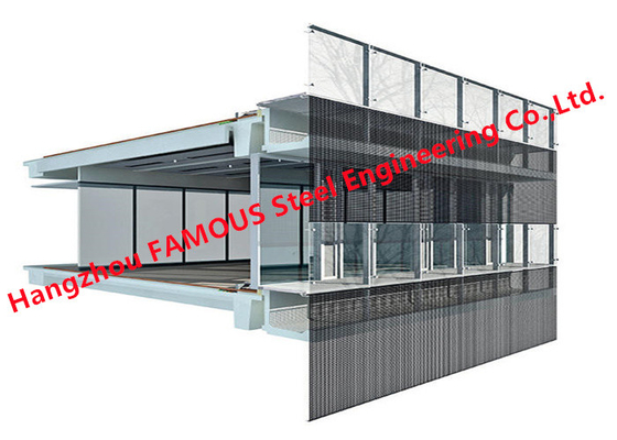中国 商業オフィス ビルのための換気された鋼鉄ガラス カーテン・ウォールの正面の二重皮 サプライヤー
