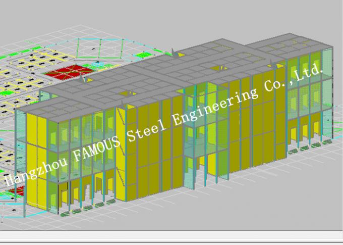 建築および構造技術設計、高レベル オフィスの鉄骨構造の建物 0