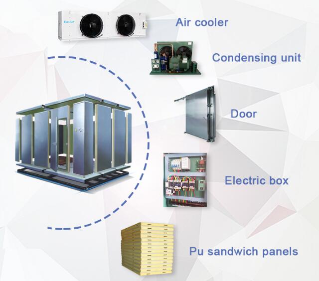 冷却装置システムが付いているフルーツ野菜そして肉のためのセリウムによって証明される冷蔵室の単位 0