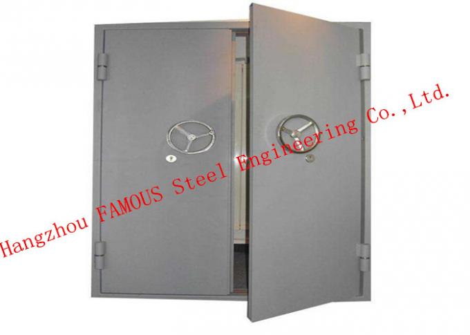耐圧防爆鋼鉄-政府および銀行のための組み立てられた送風ドアの産業ガレージのドア 0
