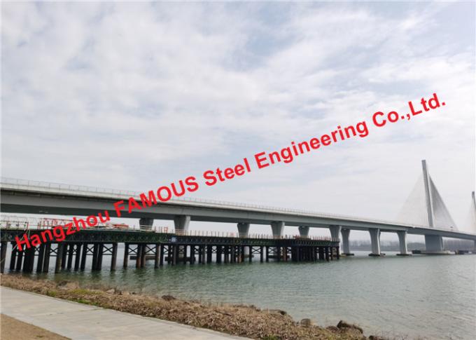 ハイウェーの鉄道のための逸らされた曲げられた鋼鉄私ガードのトラス橋の構造 0