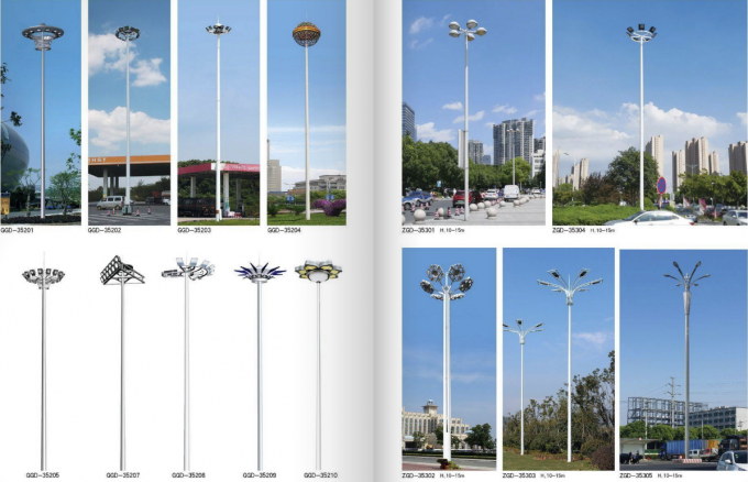 10のFTの街灯柱鋼鉄街灯柱の金属の印ポストおよびサポート 3