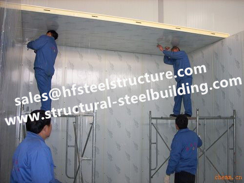 鋼鉄建物の冷蔵室のパネル、冷蔵室のためのEPS/PUサンドイッチ パネルおよびプレハブの家 0