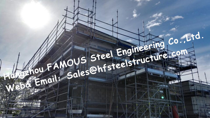 Q235 / Q345鋼鉄プレハブの建物/多階の鉄骨構造NZの標準 0