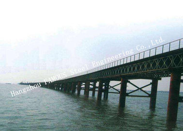 中国 Multispanの単一の車線のプレハブのベイリーの鋼鉄架橋工事アセンブリ サプライヤー