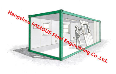 中国 軽い鉄骨構造のフラット パックの容器の転換の単位および出荷の移動式公園の家 サプライヤー