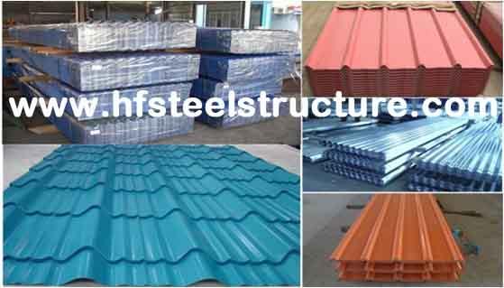 色の上塗を施してある金属の屋根ふきは鉄骨構造のための Customzied を広げます 8