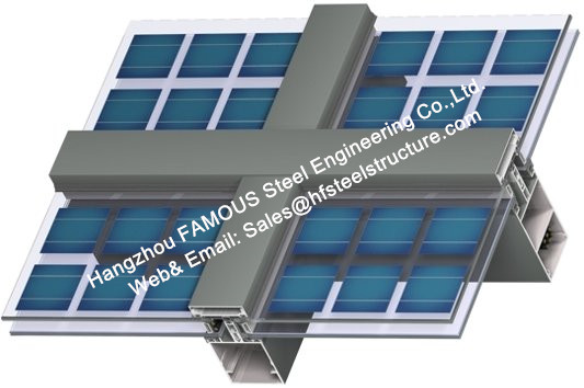 二重ガラス太陽モジュールの構成の光起電Façadeのカーテン・ウォールの太陽電池電気PVシステム 0