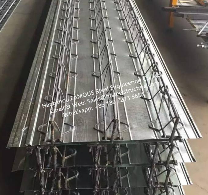 Kingspanの棒鋼のトラス ガードのコンクリート スラブの中二階の構造のための合成の橋床シート 3